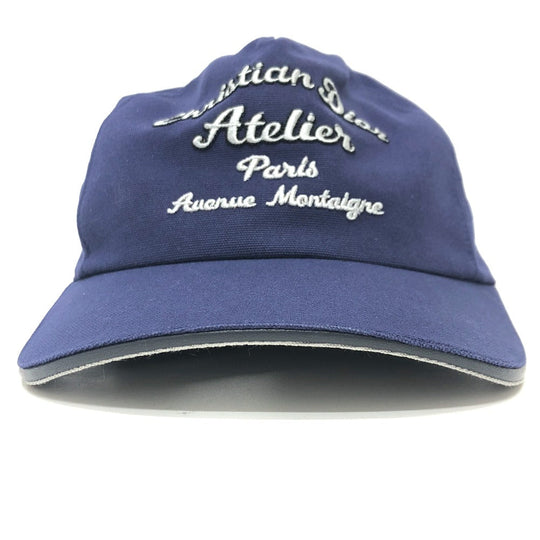 Dior cap 933C902L4511 cotton Navy ATELIER logo embroidery mens M Secondhand Authentic