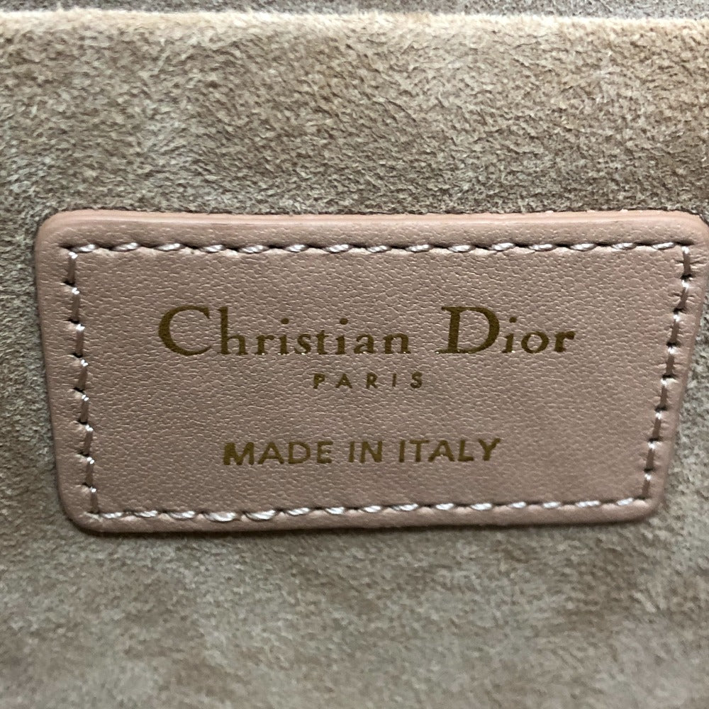 Dior Handbag Lambskin, Canvas pink Dior Travel Small Vanity Vanity Bag Women Used Authentic