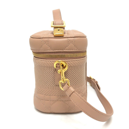 Dior Handbag Lambskin, Canvas pink Dior Travel Small Vanity Vanity Bag Women Used Authentic
