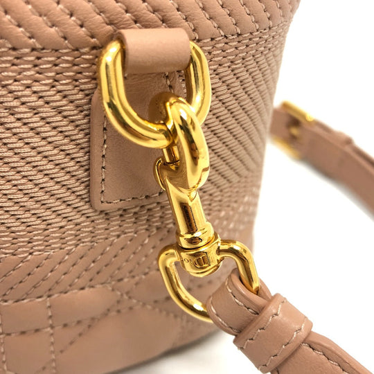 Dior Handbag Lambskin, Canvas pink Dior Travel Small Vanity Vanity Bag Women Used Authentic