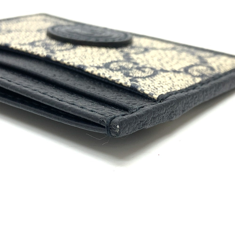 GUCCI Card Case 673002 GG Supreme canvas, leather Navy GG Supreme GG Card Case