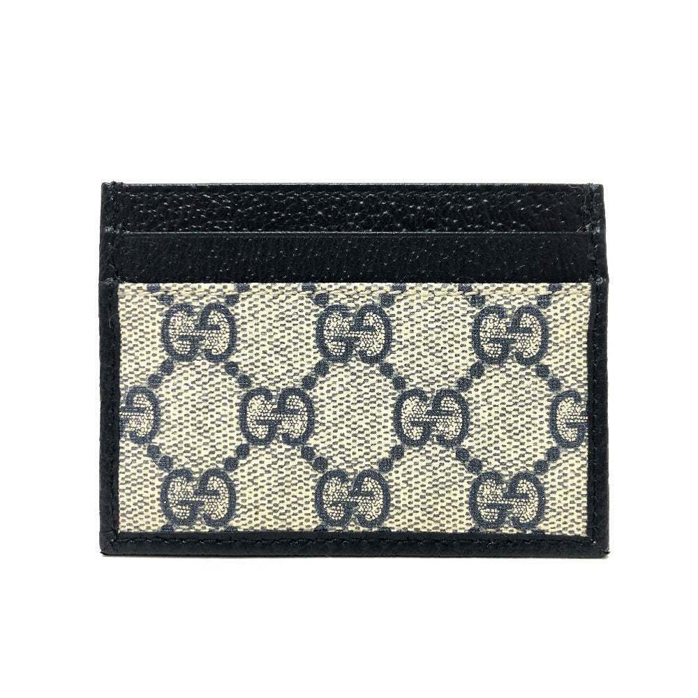 GUCCI Card Case 673002 GG Supreme canvas, leather Navy GG Supreme GG Card Case