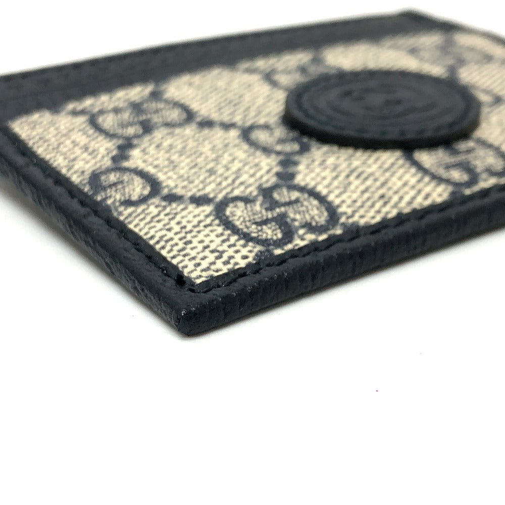 GUCCI Card Case 673002 GG Supreme canvas, leather Navy GG Supreme GG Card Case