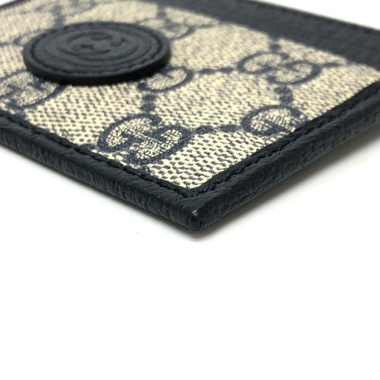 GUCCI Card Case 673002 GG Supreme canvas, leather Navy GG Supreme GG Card Case