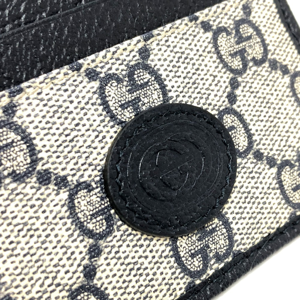 GUCCI Card Case 673002 GG Supreme canvas, leather Navy GG Supreme GG Card Case