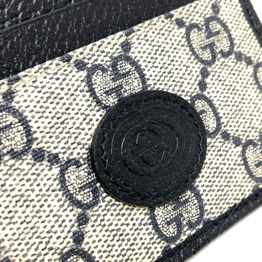 GUCCI Card Case 673002 GG Supreme canvas, leather Navy GG Supreme GG Card Case