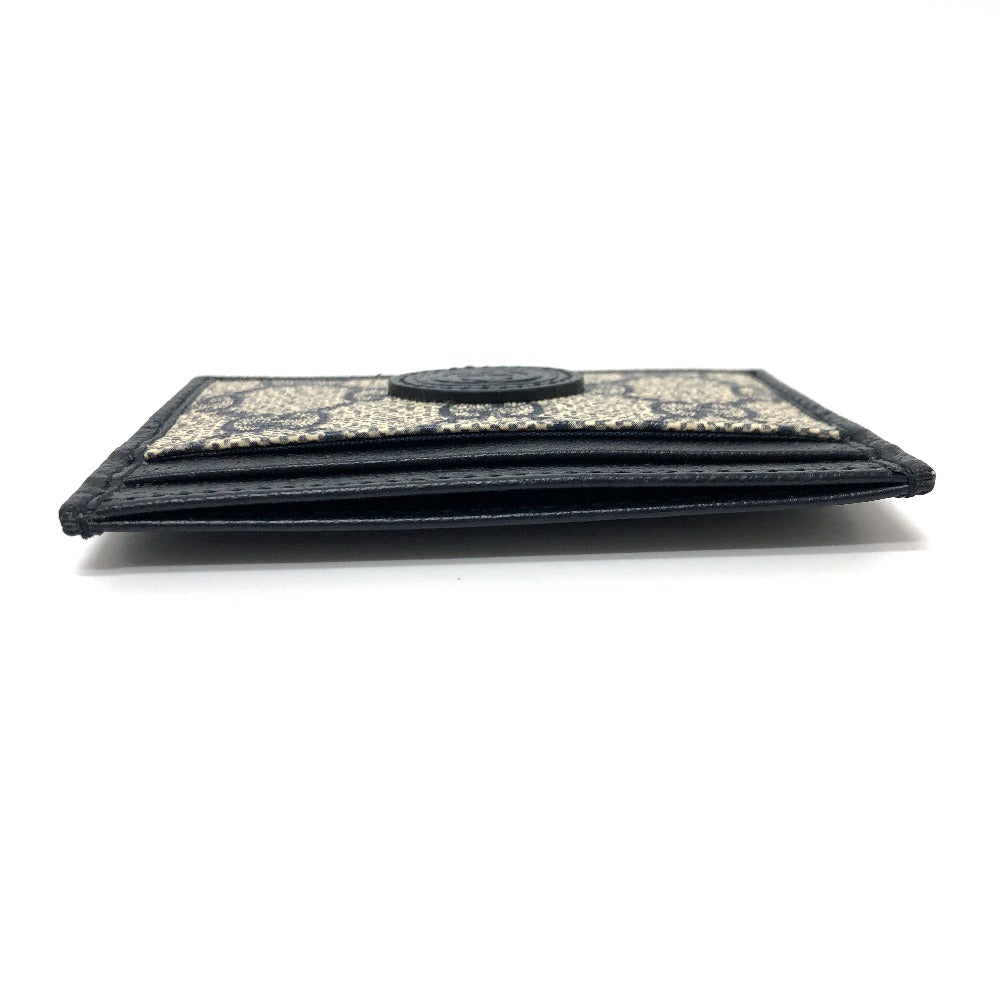 GUCCI Card Case 673002 GG Supreme canvas, leather Navy GG Supreme GG Card Case