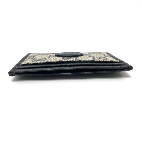 GUCCI Card Case 673002 GG Supreme canvas, leather Navy GG Supreme GG Card Case