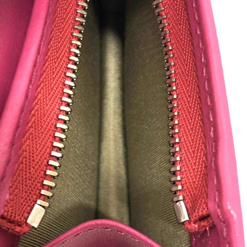 JIMMY CHOO Folded wallet 112274 leather pink HANNE Women Used Authentic