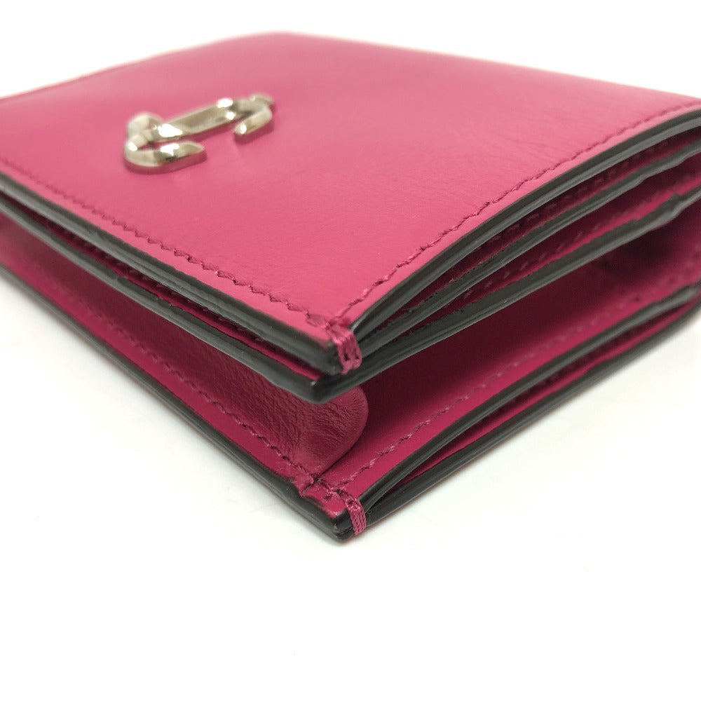 JIMMY CHOO Folded wallet 112274 leather pink HANNE Women Used Authentic
