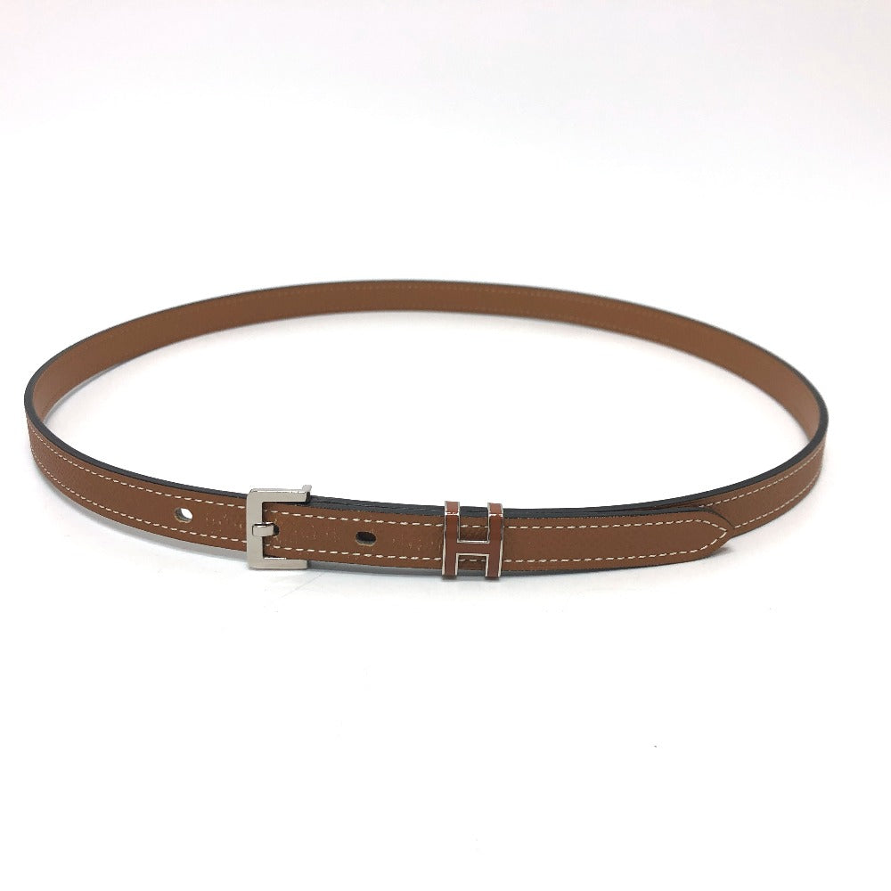 HERMES belt Epsom Brown Belt "Pop H" 15 Women 80 Used Authentic