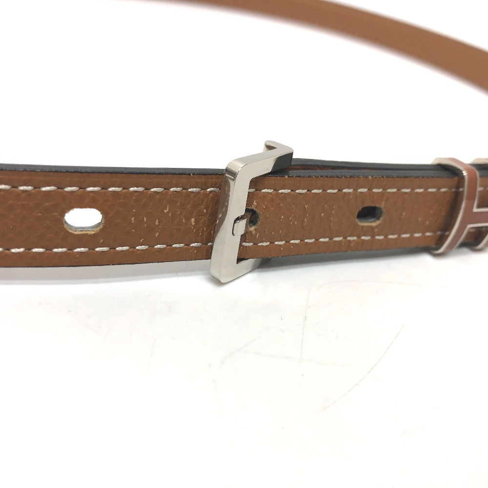 HERMES belt Epsom Brown Belt "Pop H" 15 Women 80 Used Authentic