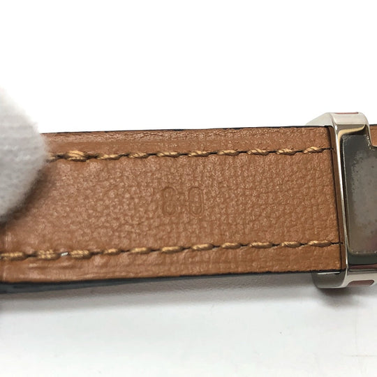 HERMES belt Epsom Brown Belt "Pop H" 15 Women 80 Used Authentic