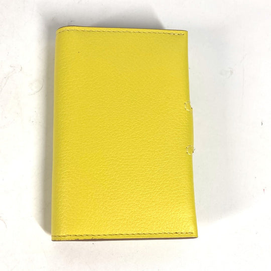 HERMES Card Case Leather, Evercolor yellow By color R.M.S Women Used Authentic