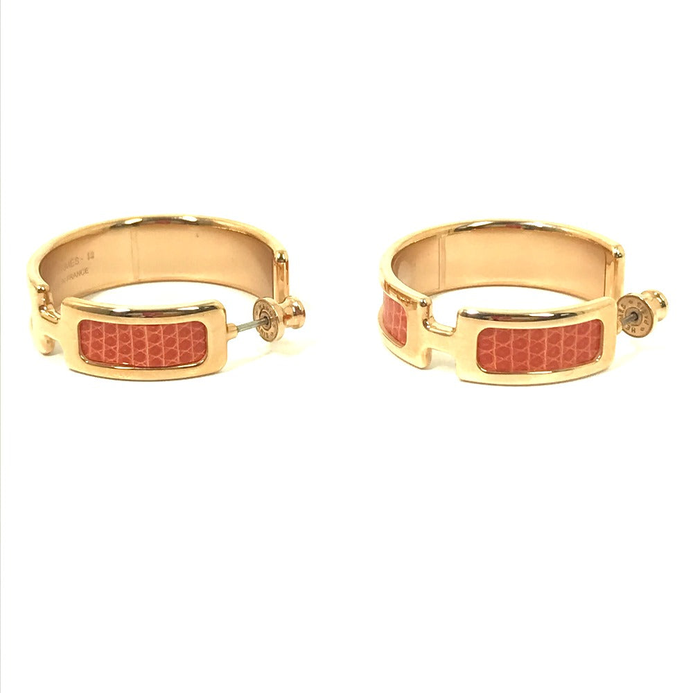 HERMES Pierce metal Orange Accessories Olympe Women Used Authentic