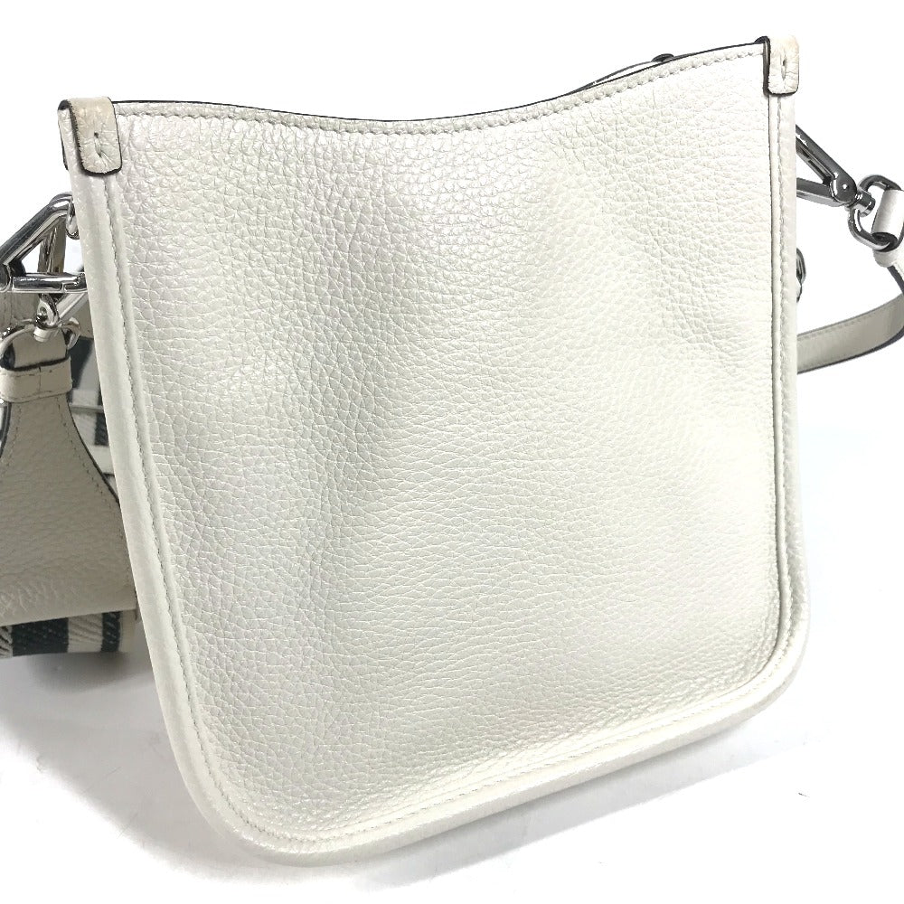 PRADA Shoulder Bag 1BH191 leather white logo Women Used Authentic