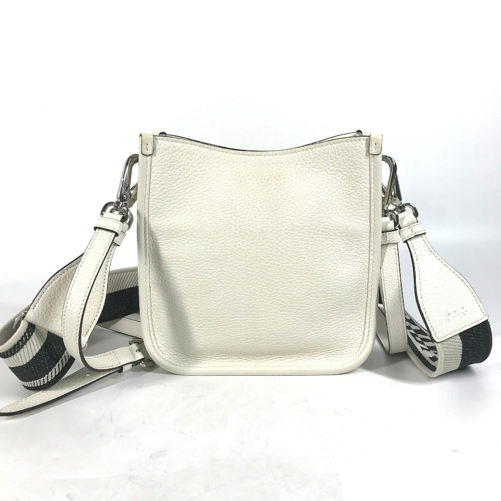 PRADA Shoulder Bag 1BH191 leather white logo Women Used Authentic