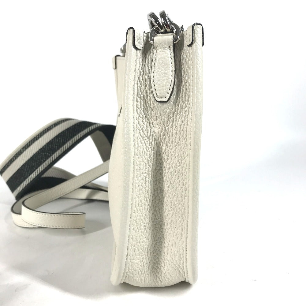 PRADA Shoulder Bag 1BH191 leather white logo Women Used Authentic