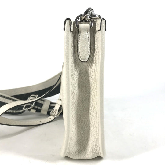 PRADA Shoulder Bag 1BH191 leather white logo Women Used Authentic