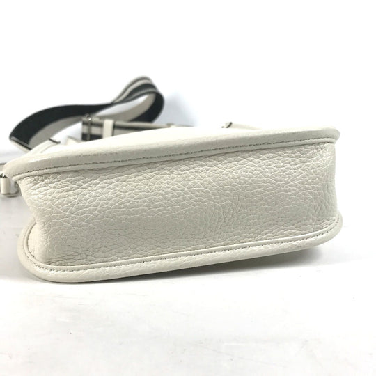 PRADA Shoulder Bag 1BH191 leather white logo Women Used Authentic