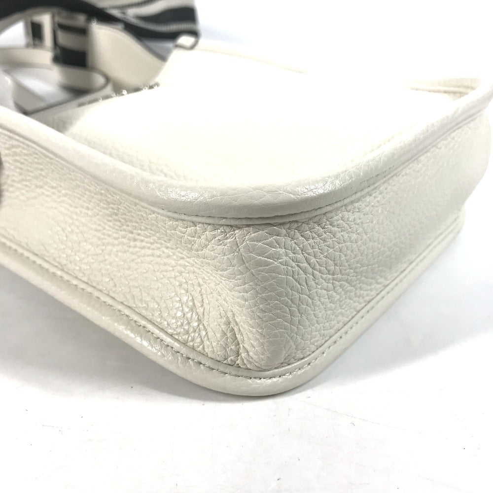 PRADA Shoulder Bag 1BH191 leather white logo Women Used Authentic