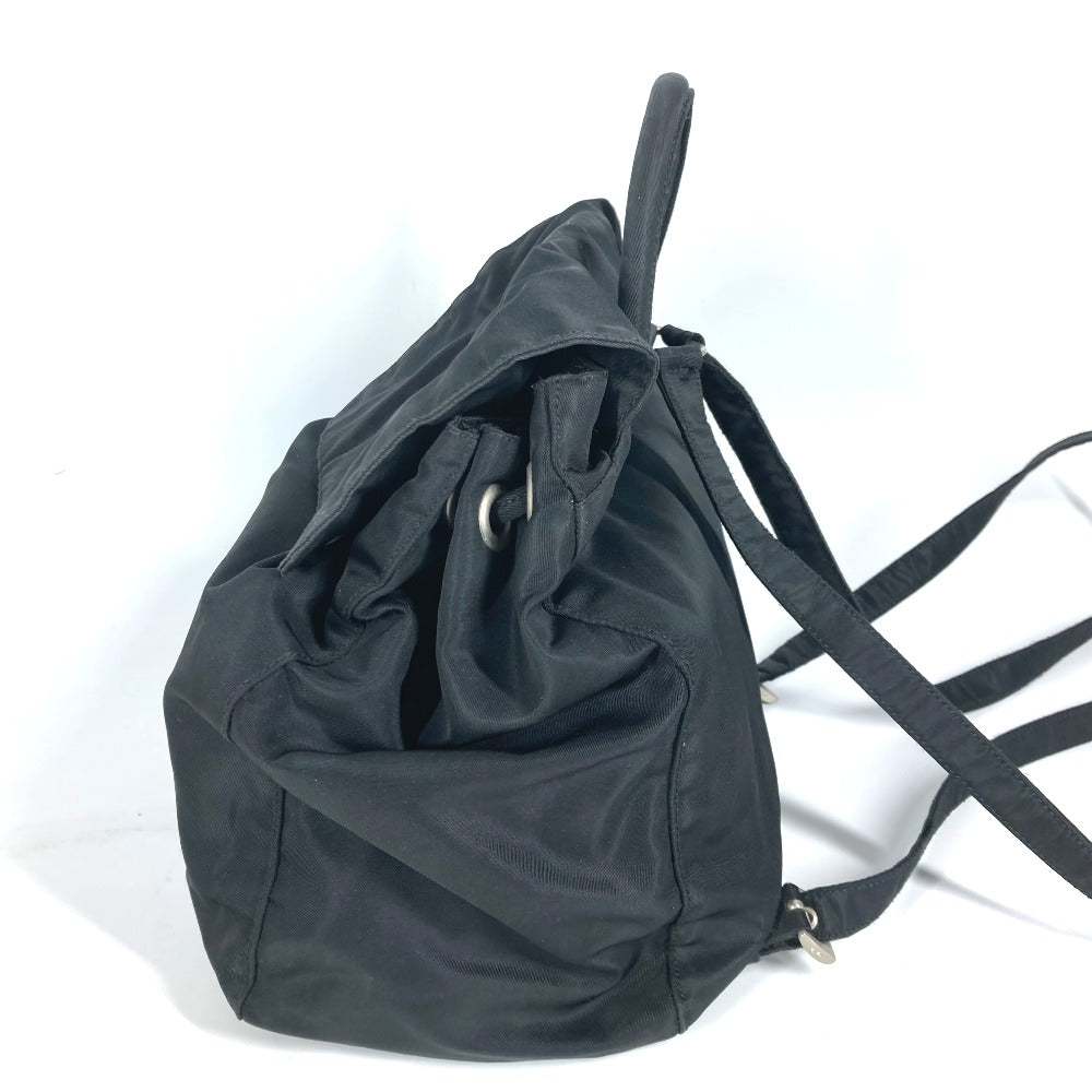 PRADA Backpack Nylon black Triangle logo plate