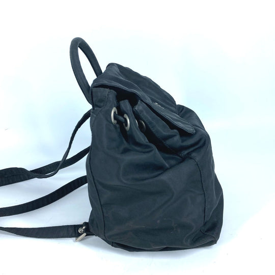 PRADA Backpack Nylon black Triangle logo plate
