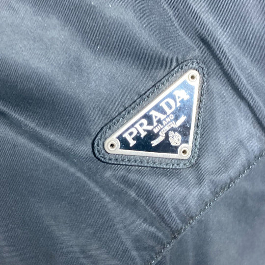 PRADA Backpack Nylon black Triangle logo plate