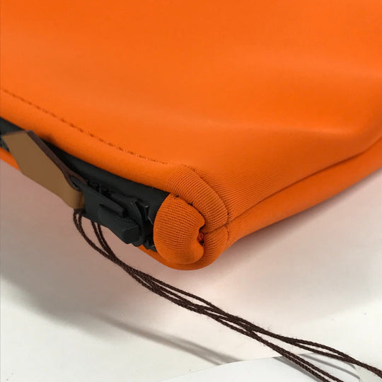 HERMES Clutch bag polyamide Orange accessory case Neovan GM Women Used Authentic