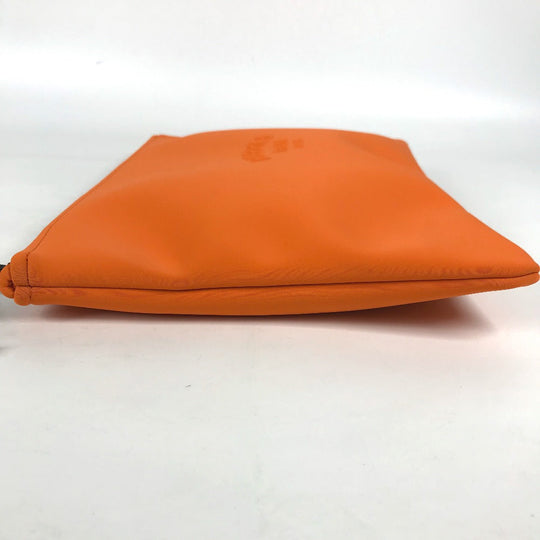 HERMES Clutch bag polyamide Orange accessory case Neovan GM Women Used Authentic