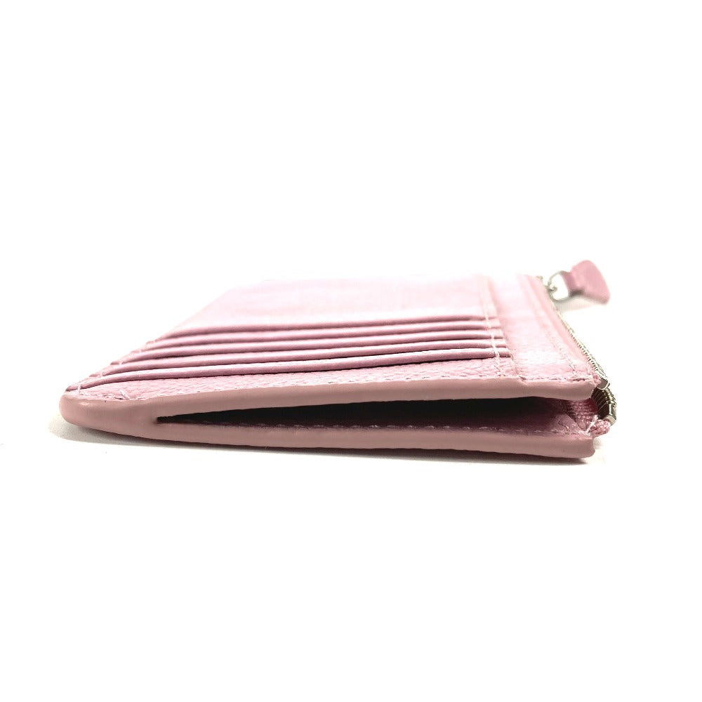 BALENCIAGA Coin case 637130 leather pink logo fragment case Women Used Authentic