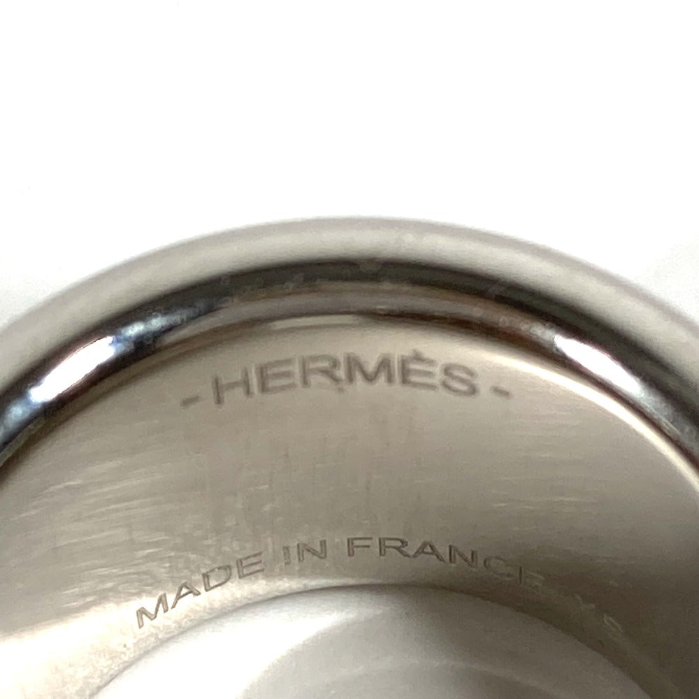 HERMES Ring leather gray Olympe Women XS Used Authentic