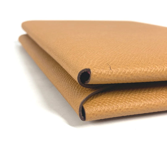 HERMES Clutch bag Epsom Brown x pink With porch Calvi GM unisex(Unisex) Used Authentic