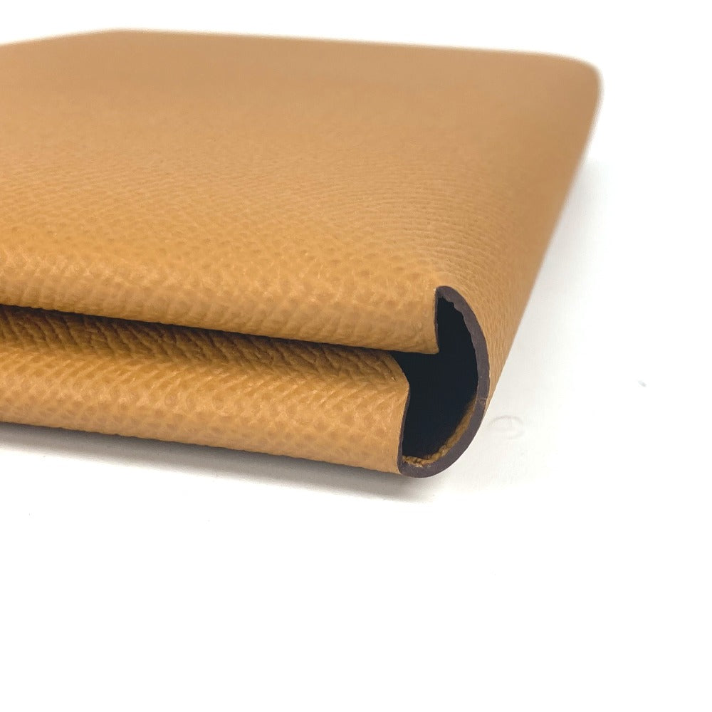 HERMES Clutch bag Epsom Brown x pink With porch Calvi GM unisex(Unisex) Used Authentic