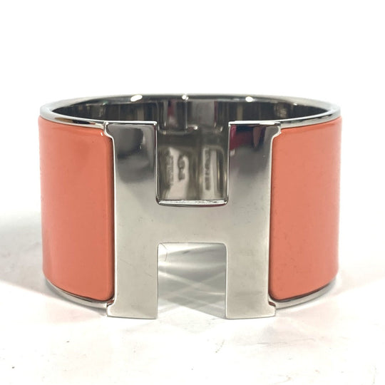 HERMES Bangle metal Orange xSilver Accessories clicclac XL