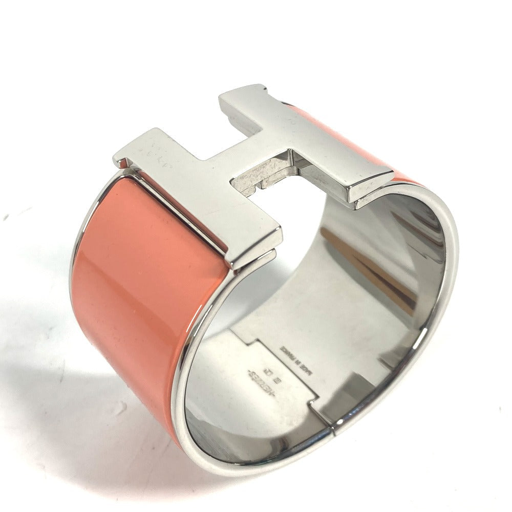 HERMES Bangle metal Orange xSilver Accessories clicclac XL