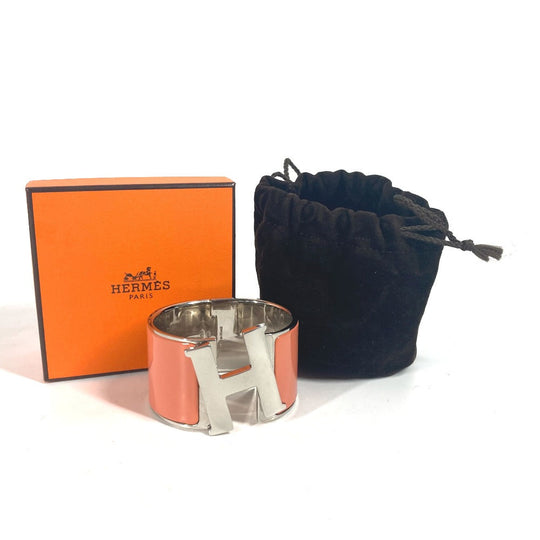 HERMES Bangle metal Orange xSilver Accessories clicclac XL