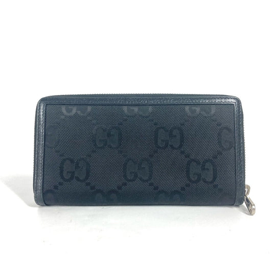 GUCCI Long Wallet Purse 625576 Nylon / leather black logo Off The Grid mens Used Authentic