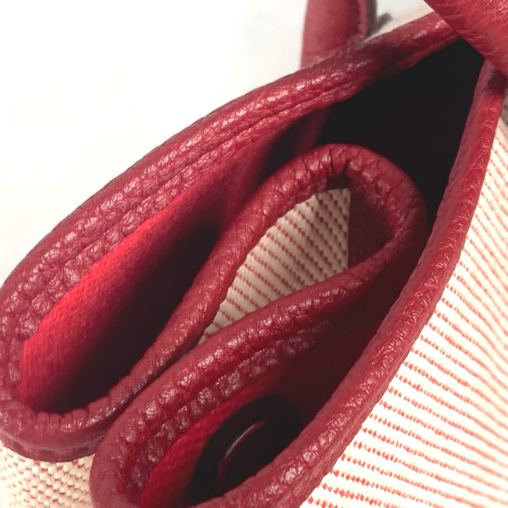 HERMES Tote Bag Toile H, Negonda Red type Shoulder Bag Shoulder Bag Garden party PM