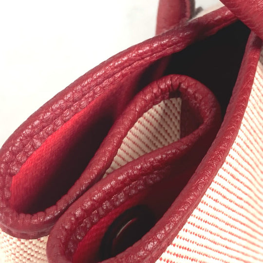 HERMES Tote Bag Toile H, Negonda Red type Shoulder Bag Shoulder Bag Garden party PM