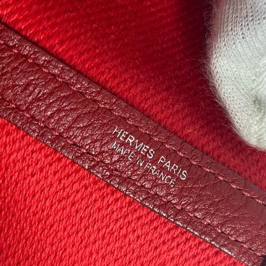 HERMES Tote Bag Toile H, Negonda Red type Shoulder Bag Shoulder Bag Garden party PM