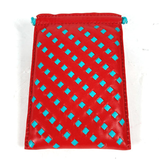 HERMES Pouch Anyo Miro Red x blue purse Pochette pillow PM Women Secondhand Authentic