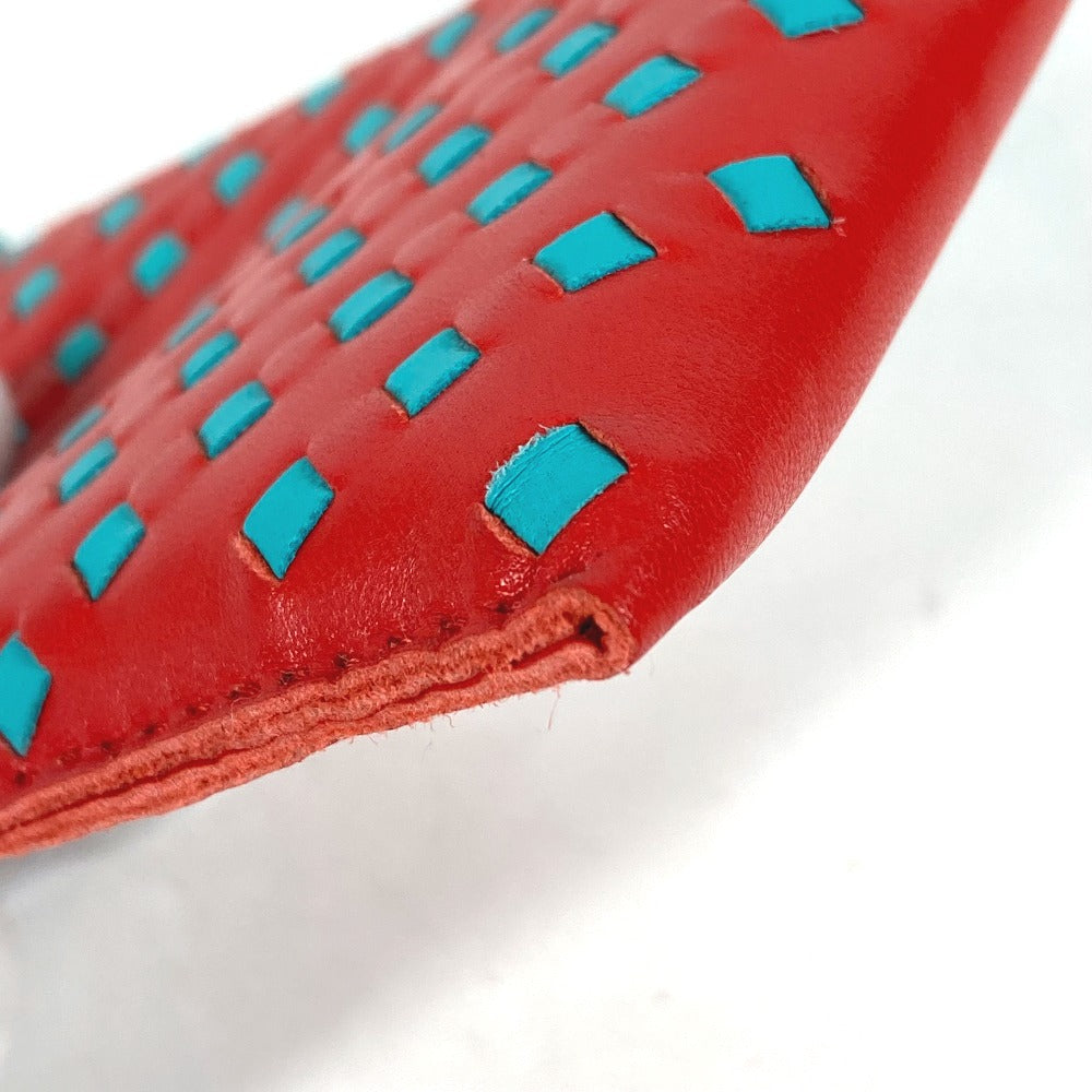 HERMES Pouch Anyo Miro Red x blue purse Pochette pillow PM Women Secondhand Authentic