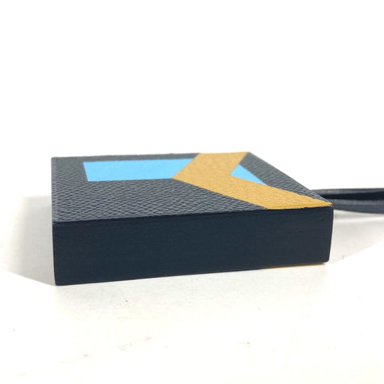 HERMES charm Epsom, Chevre Black Navy type key ring Let's Make a Friend Y Women(Unisex) Used Authentic