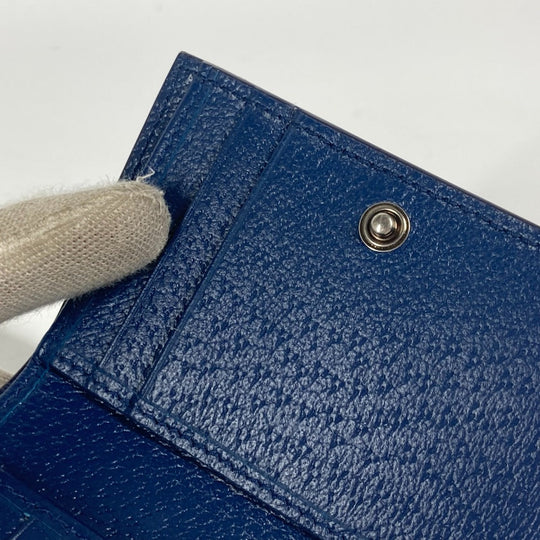 GUCCI Trifold wallet 769225 GG Supreme Canvas Beige x blue GG Supreme GG details mens Used Authentic