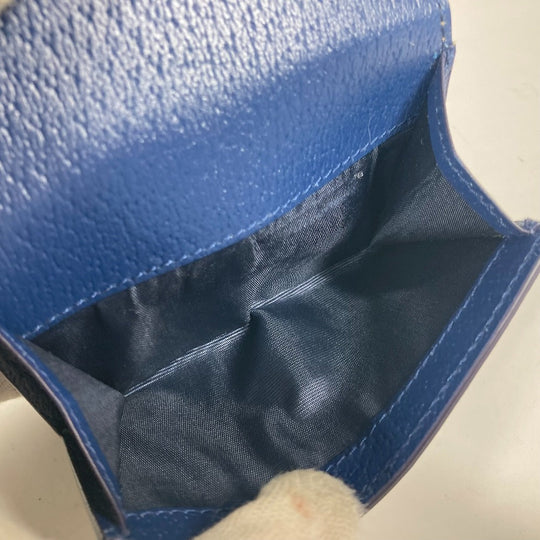 GUCCI Trifold wallet 769225 GG Supreme Canvas Beige x blue GG Supreme GG details mens Used Authentic