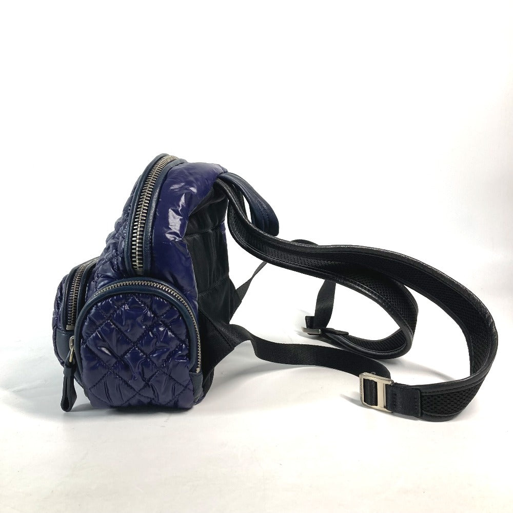 MONCLER Backpack Nylon Navy type Quilting logo FLORINE ZAINO Women Used Authentic
