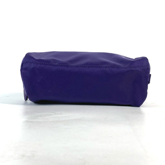 PRADA Pouch 1NA350 Nylon purple Triangle logo Women Used Authentic
