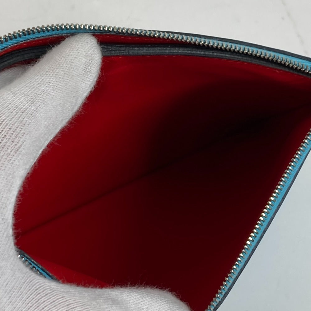 HERMES Pouch Evercolor blue flat Atto GM Women(Unisex) Used Authentic