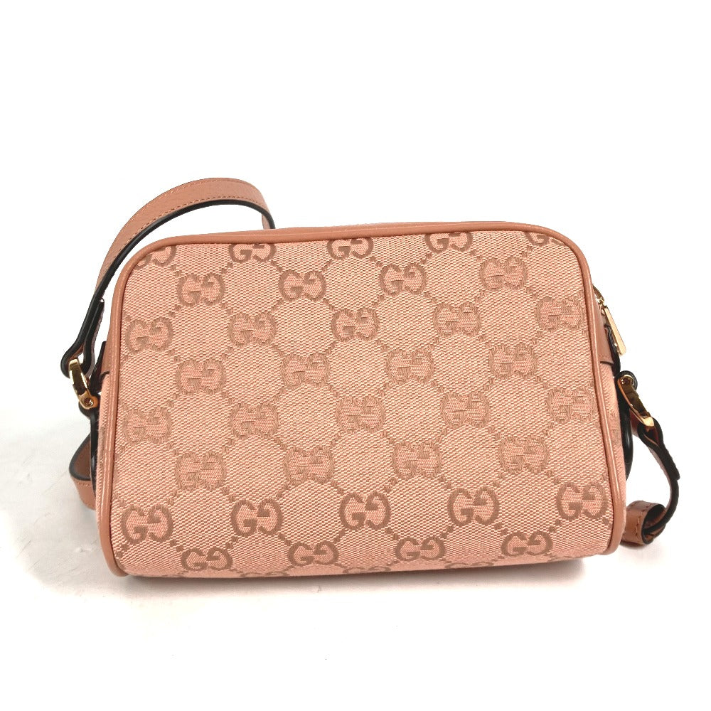 GUCCI Shoulder Bag 574493 Canvas / leather pink Crossbody GG Ophidia Women Used Authentic